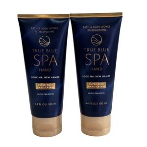 Bath & Body Works True Blue Spa Look Ma New Hands Super Rich Cream Lot of 2 3.4